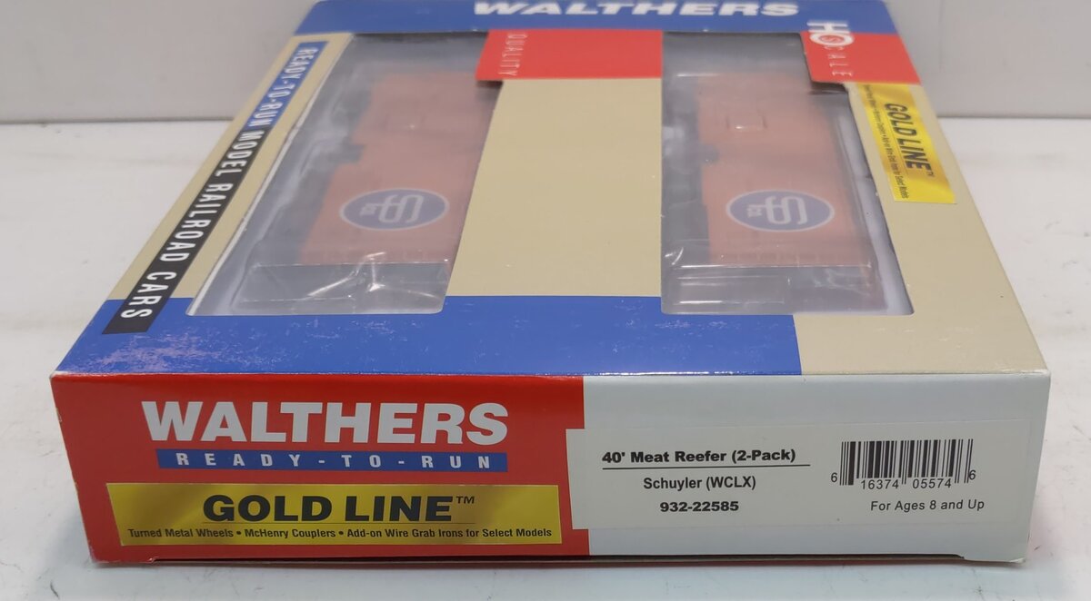 Walthers 932-22585 HO Scale Schuyler WCLX 40' Meat Reefers (Set of 2) LN/Box