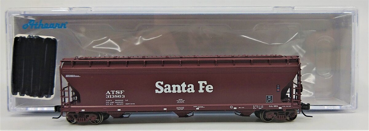 Athearn 6934 N Scale SF ACF 4600 3-Bay Centerflow Hopper #313863 NIB