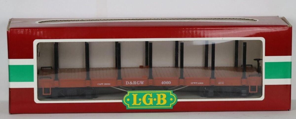 LGB 4060 Denver & Rio Grande Western Flatcar w/Stakes #4060 LN/Box
