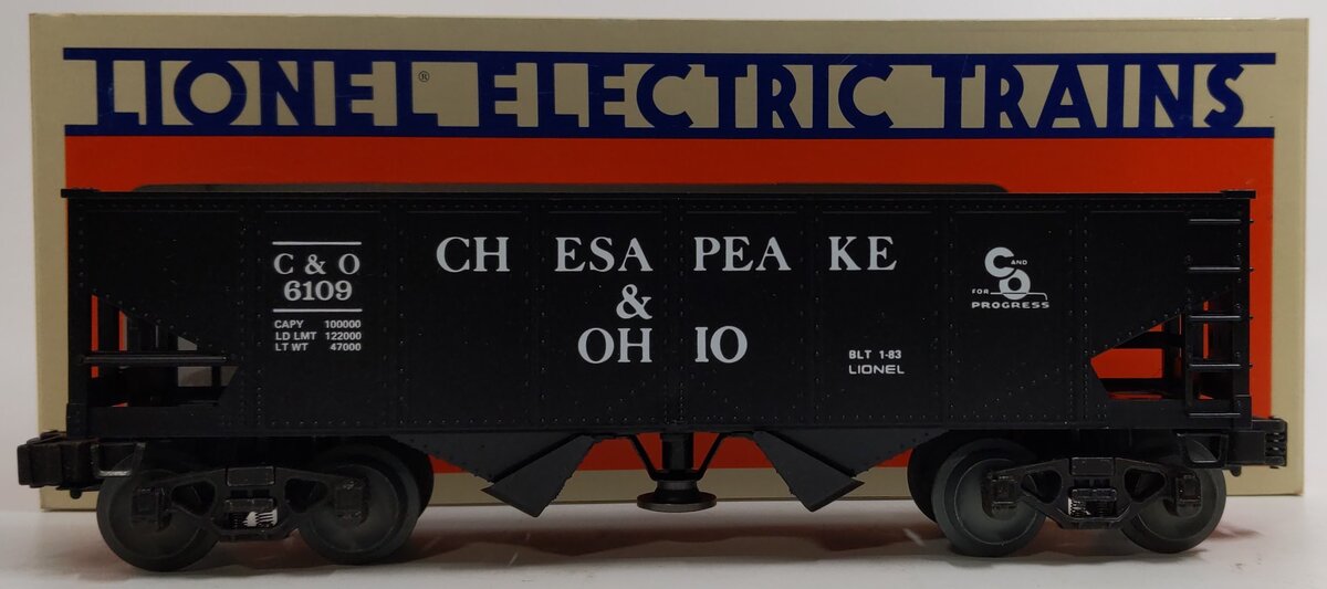 Lionel 6-6109 O Gauge Chesapeake and Ohio Operating Hopper #6109 EX/Box