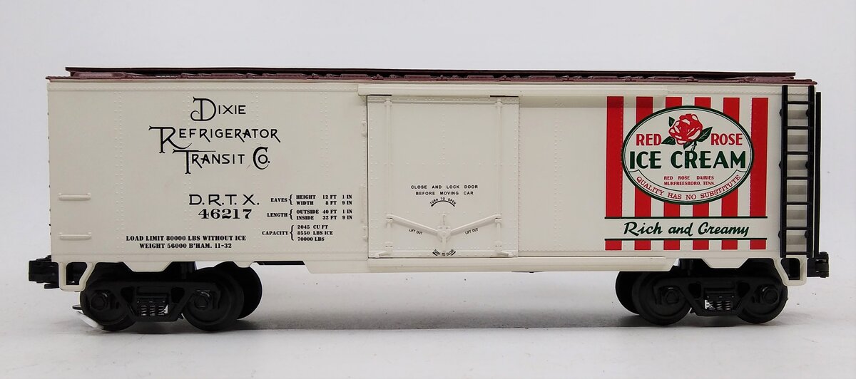 MTH 20-94017 O Red Rose Ice Cream DRTX Reefer Car #46217 LN/Box
