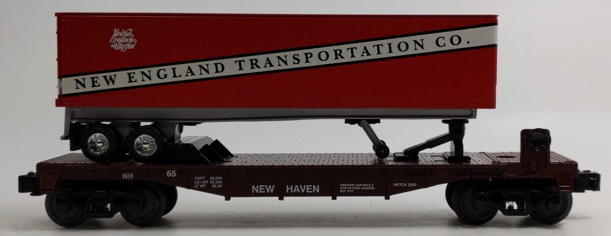 Lionel 6-52306 O Gauge NETCA 2003 NH Flatcar w/New England Transp. Trailer LN/Box