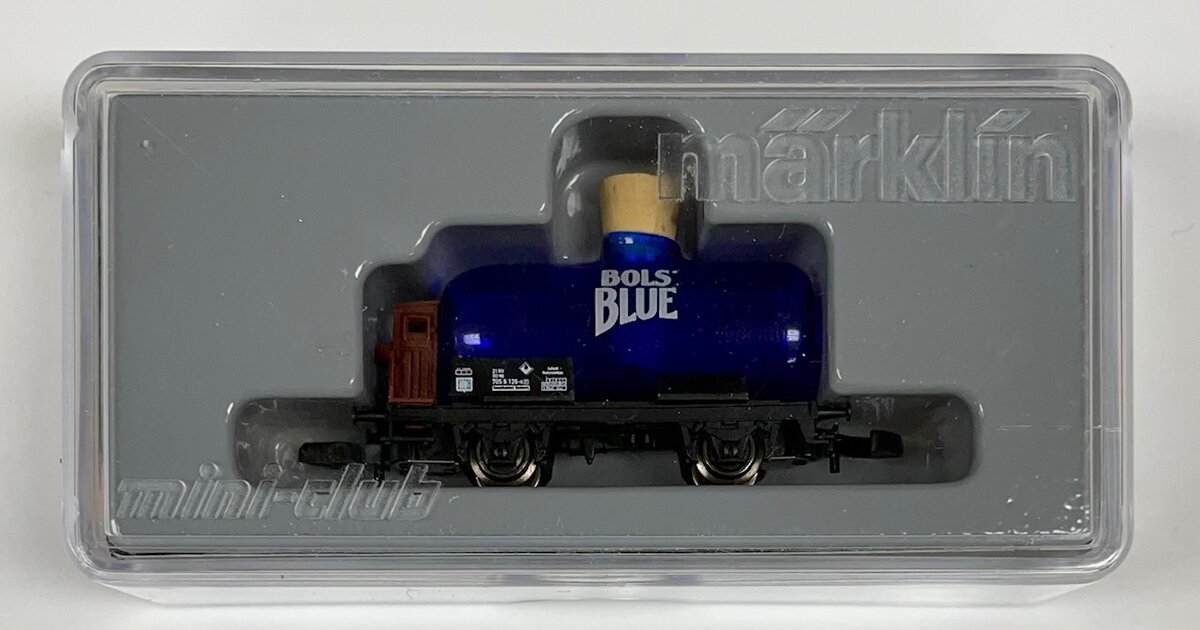 Marklin 82452 Z Scale BOLS BLUE Glass Tank Car LN/Box