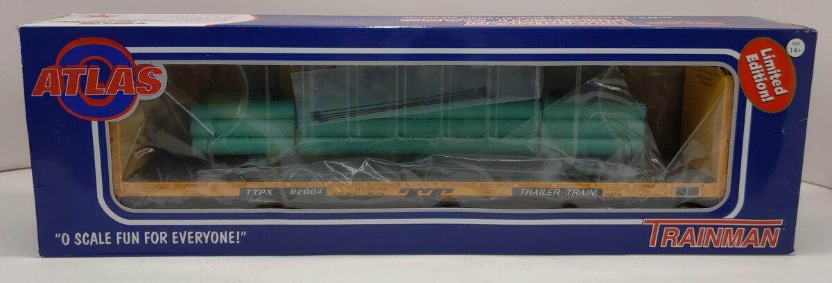 Atlas 2001722S O Gauge Trailer Train Bulkhead Flatcar #82004 (3-Rail) LN/Box