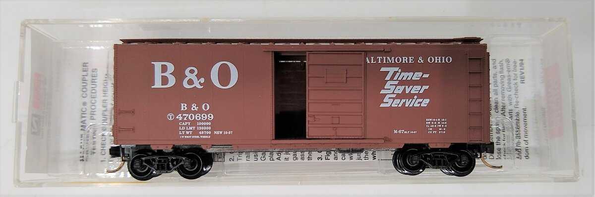 Micro-Trains 20346/1 N-Scale Baltimore & Ohio 40' PS-1 Boxcar #470699 LN/Box