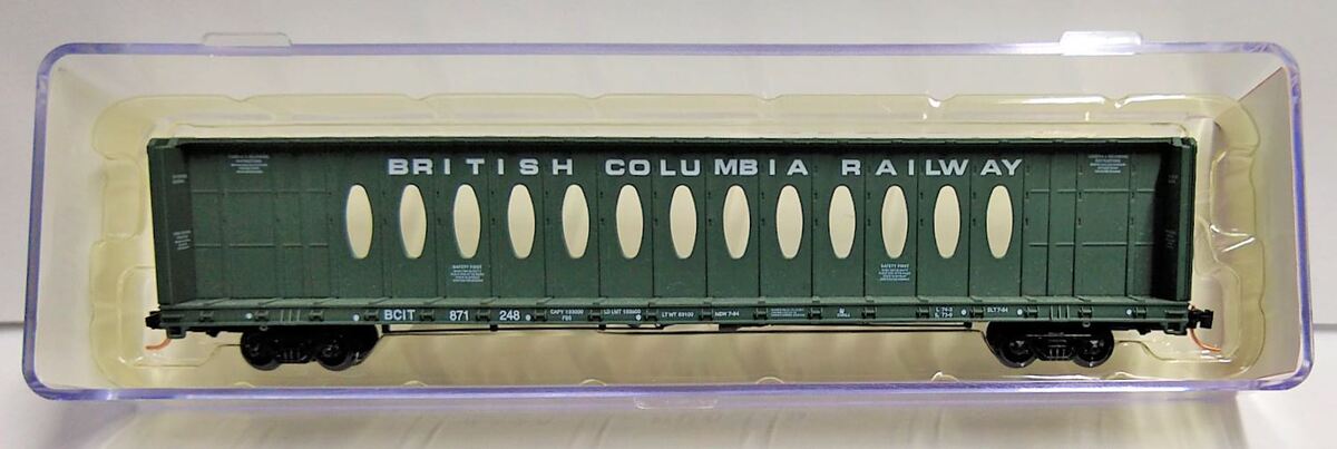 Red Caboose 16605-12 N British Columbia Railway Centerbeam Flat Car #871248 NIB