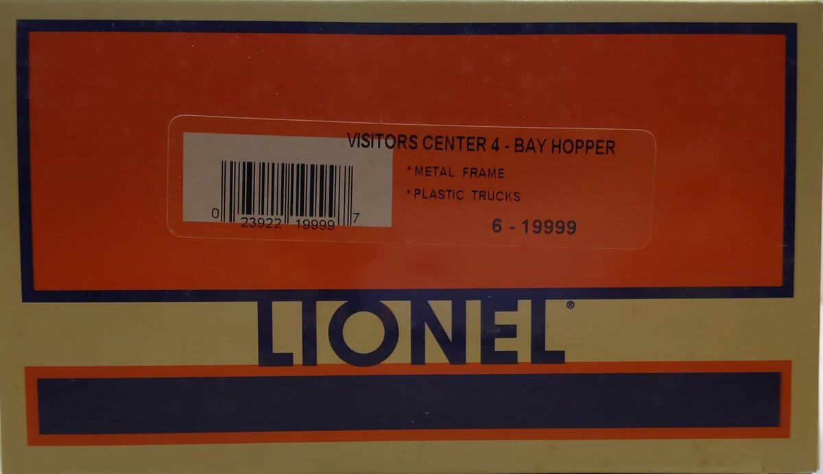 Lionel 6-19999 O Gauge Visitors Center 4-Bay Hopper #240411 LN/Box