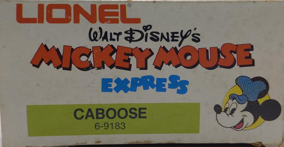 Lionel 6-9183 O Gauge Mickey Mouse Illuminated Caboose LN/Box