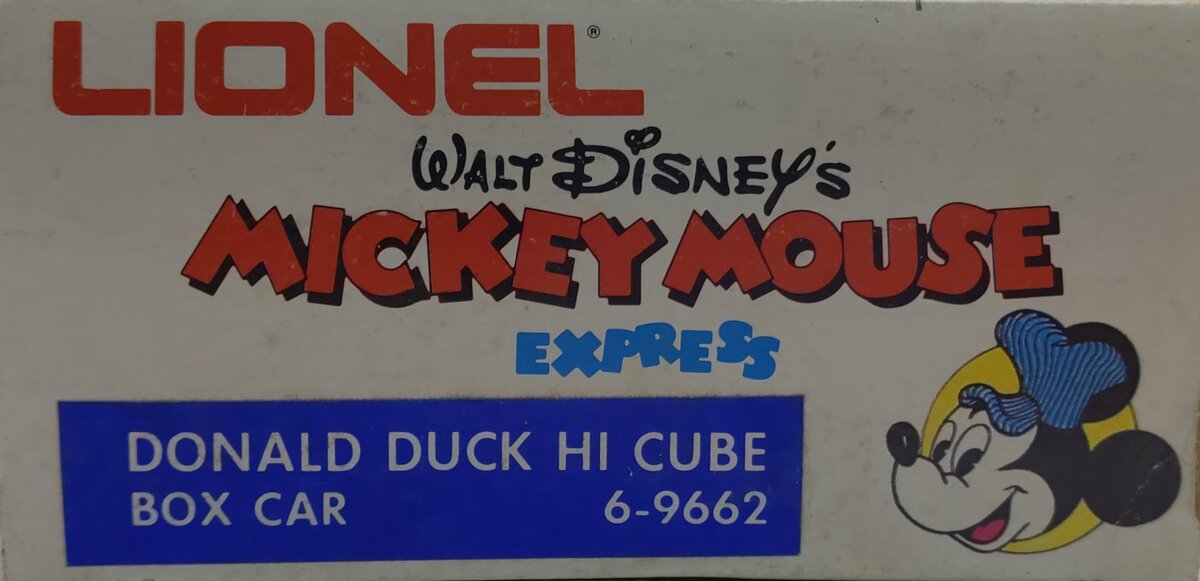Lionel 6-9662 O Gauge Donald Duck Hi-Cube Boxcar LN/Box