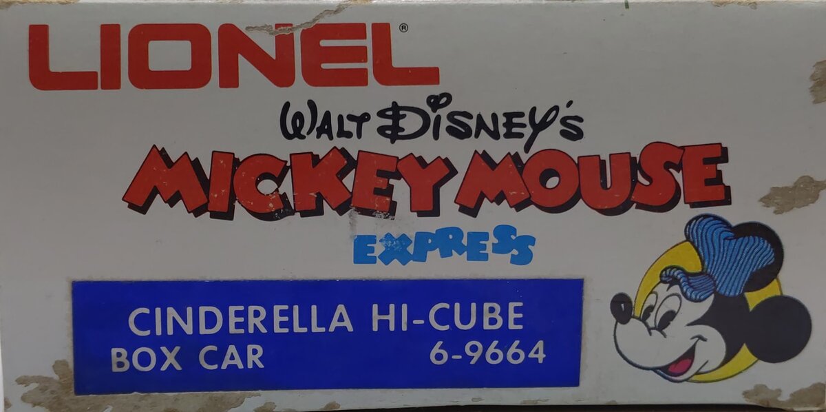 Lionel 6-9664 O Gauge Disney Cinderella Hi-Cube Boxcar NIB