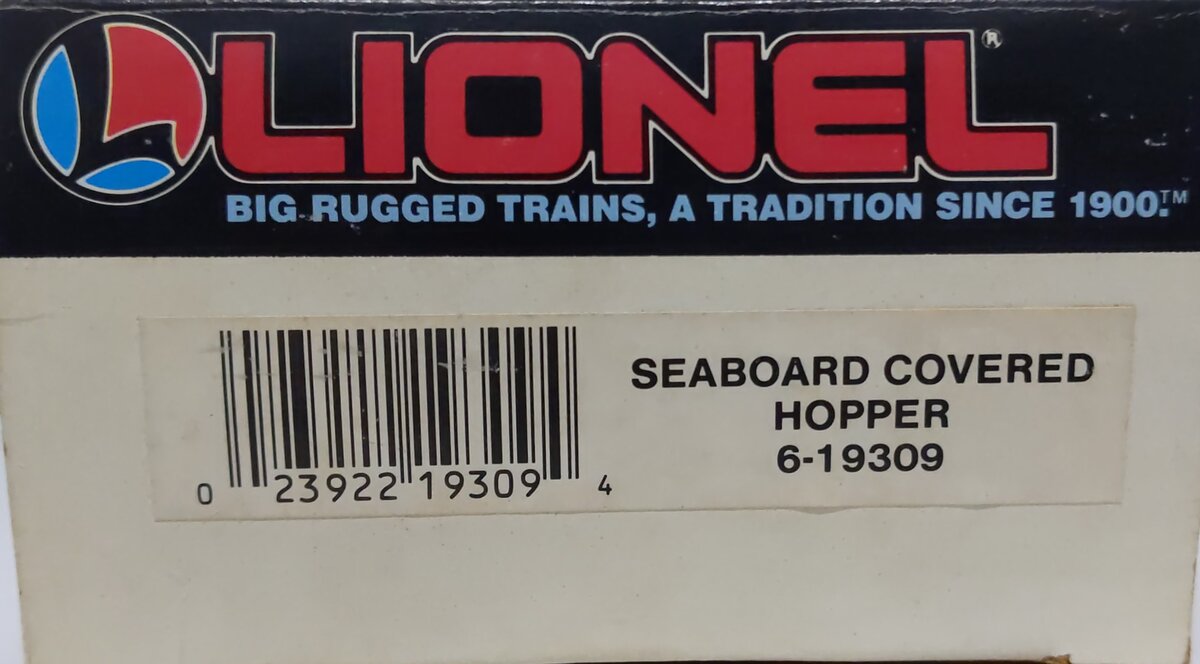 Lionel 6-19309 O Gauge Seaboard Quad Covered Hopper NIB