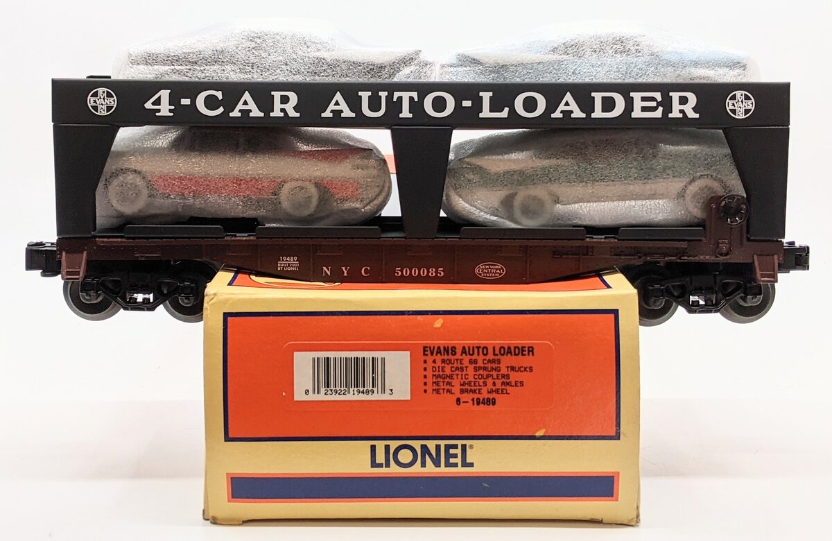 Lionel 6-19489 O Gauge NYC Evans 4-Car Auto Loader #500085 LN/Box