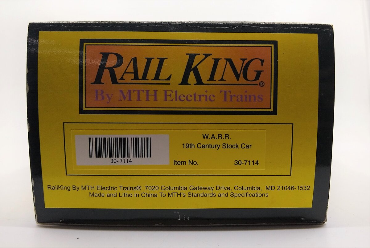 MTH 30-7114 O Gauge WARR 19th Century Stock Car #1270 LN/Box