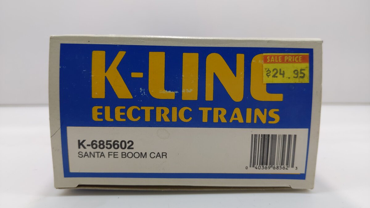 K-Line K685602 O Gauge Atchison, Topeka & Santa Fe Boom Car LN/Box