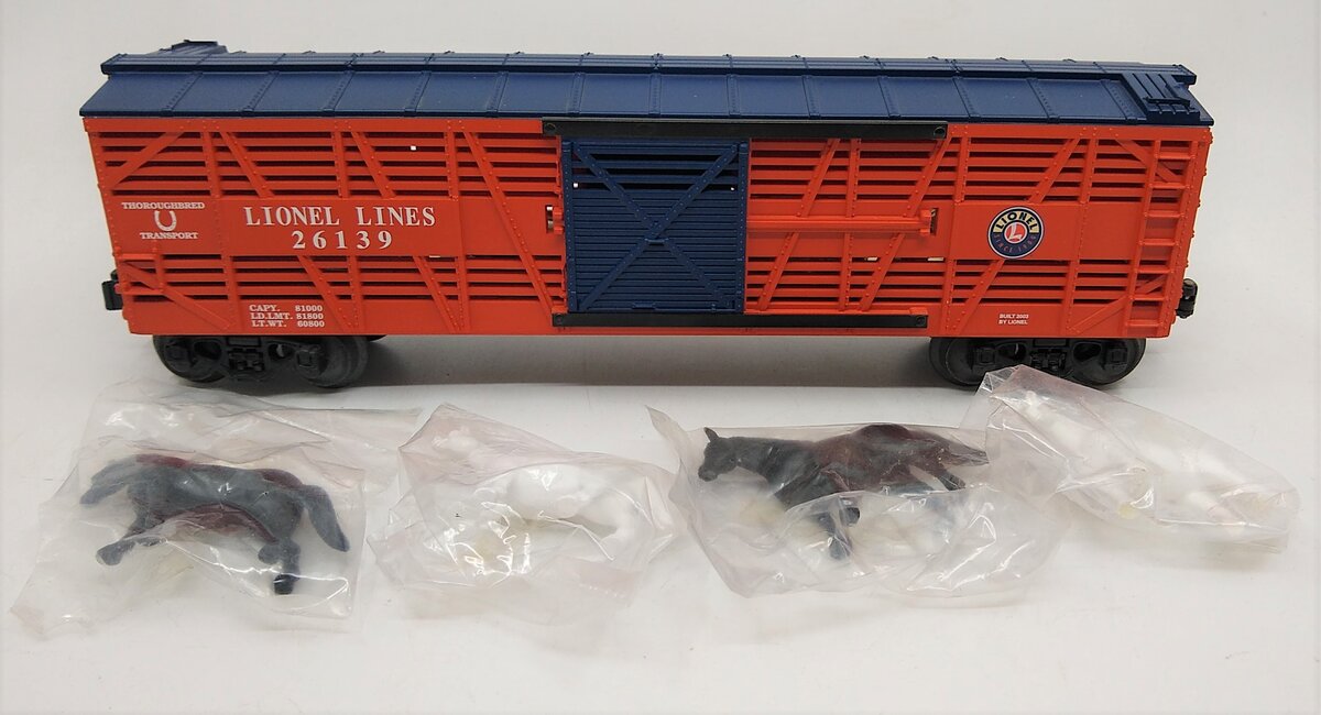 Lionel 6-26139 O Lionel Lines Orange & Blue Stock Car LN/Box