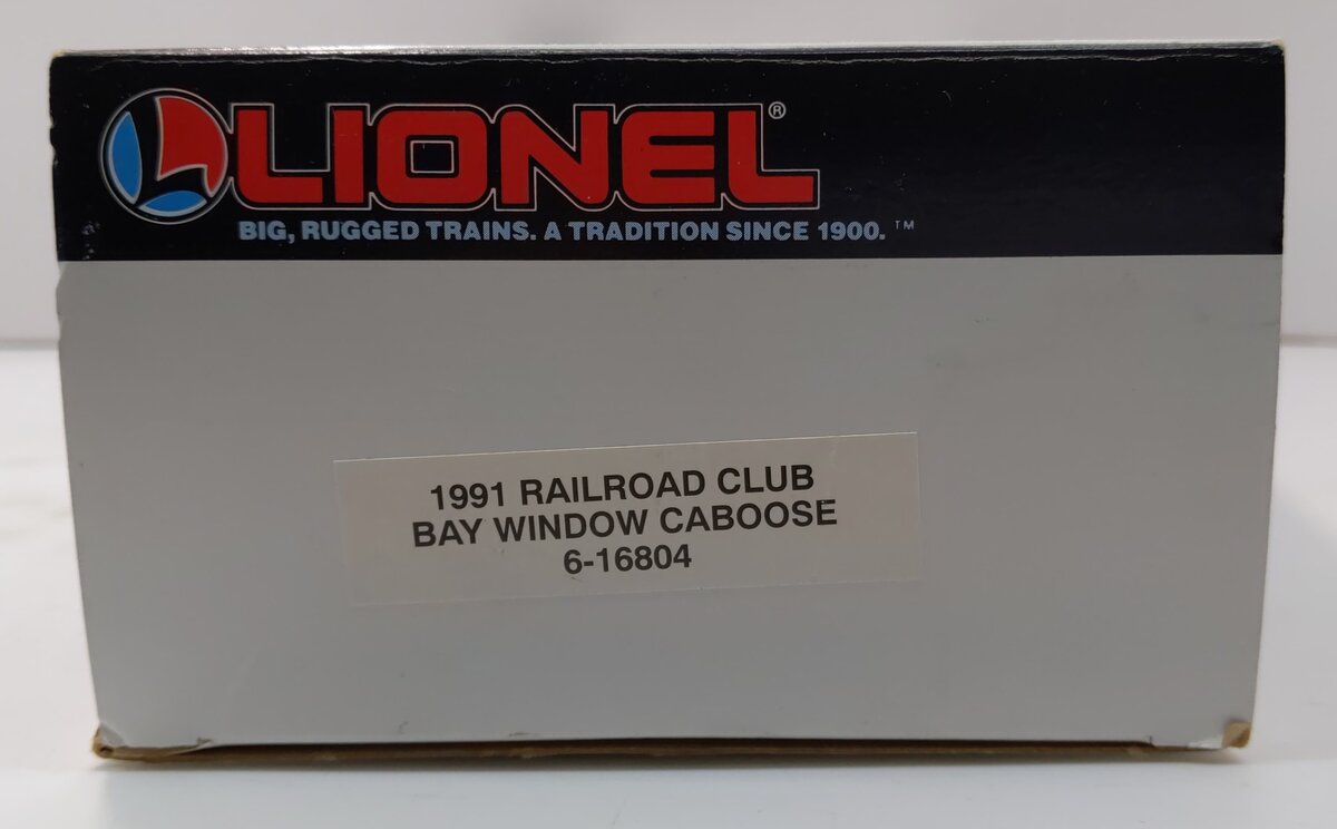 Lionel 6-16804 O Gauge Lionel Railroader Club Bay Window Caboose #16804 NIB