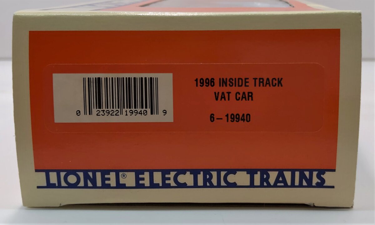 Lionel 6-19940 O Gauge Lionel Railroader Club Vat Car LN/Box