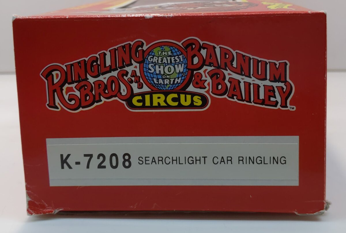 K-Line K7208 O Gauge Ringling Bros. and Barnum & Bailey Circus Searchlight Car LN/Box