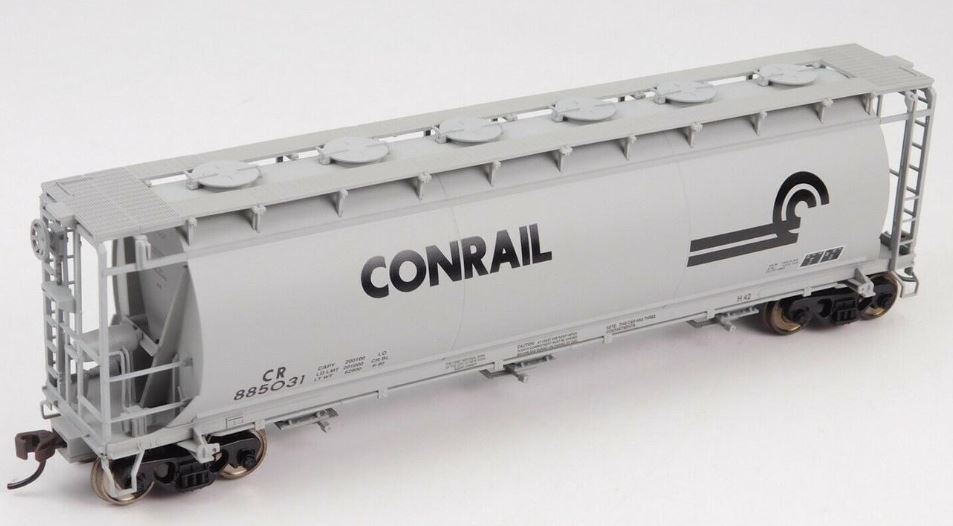 Atlas 1933-5 HO Scale Conrail ACF 3-Bay Cylindrical Hopper #885031 LN/Box