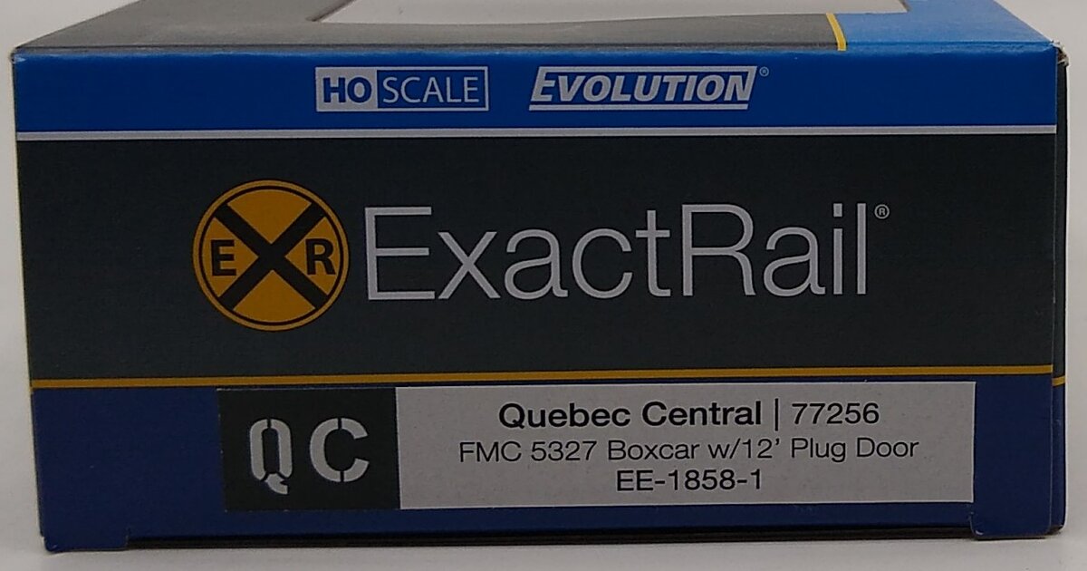ExactRail EE-1858-1 HO Scale Quebec Central Cushion Service Box Car #77256 LN/Box