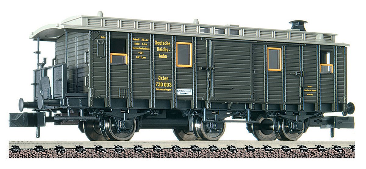 Fleischmann 8382 N DRG 3-Axled Heating Freight Car #730003 LN/Box