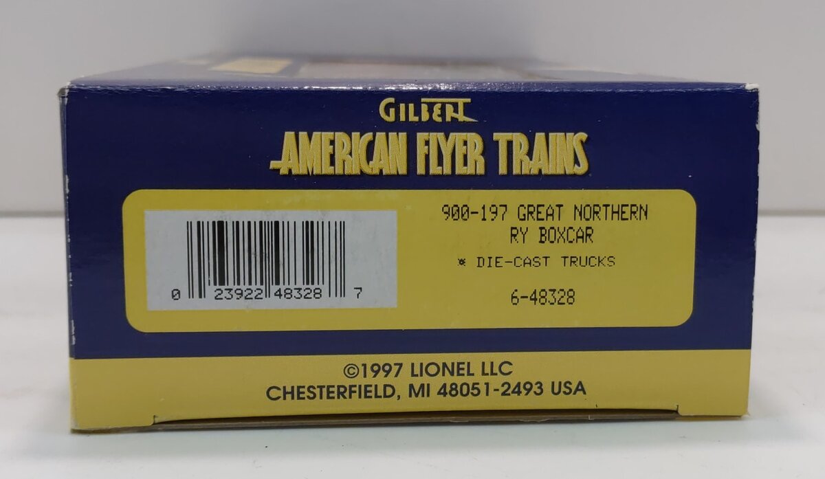 American Flyer 6-48328 S Gauge Great Northern Boxcar #900-197 LN/Box