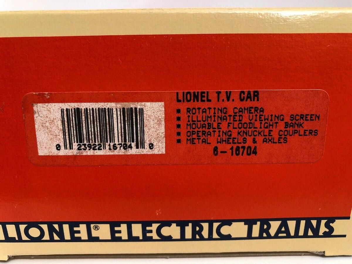 Lionel 6-16704 O Gauge Lionel Operating TV Car EX/Box