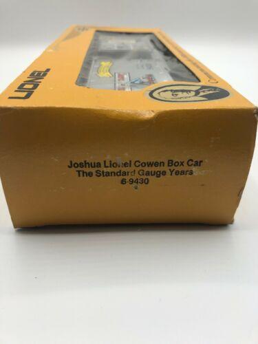 Lionel 6-9430 O Gauge Joshua Lionel Cowen The Standard Gauge Years Boxcar LN/Box