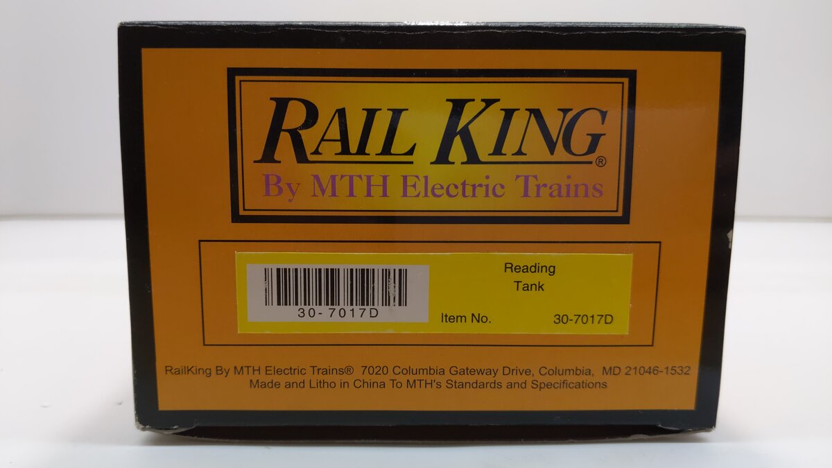 MTH 30-7017D O Gauge Reading Single Dome Tank Car #90980 LN/Box