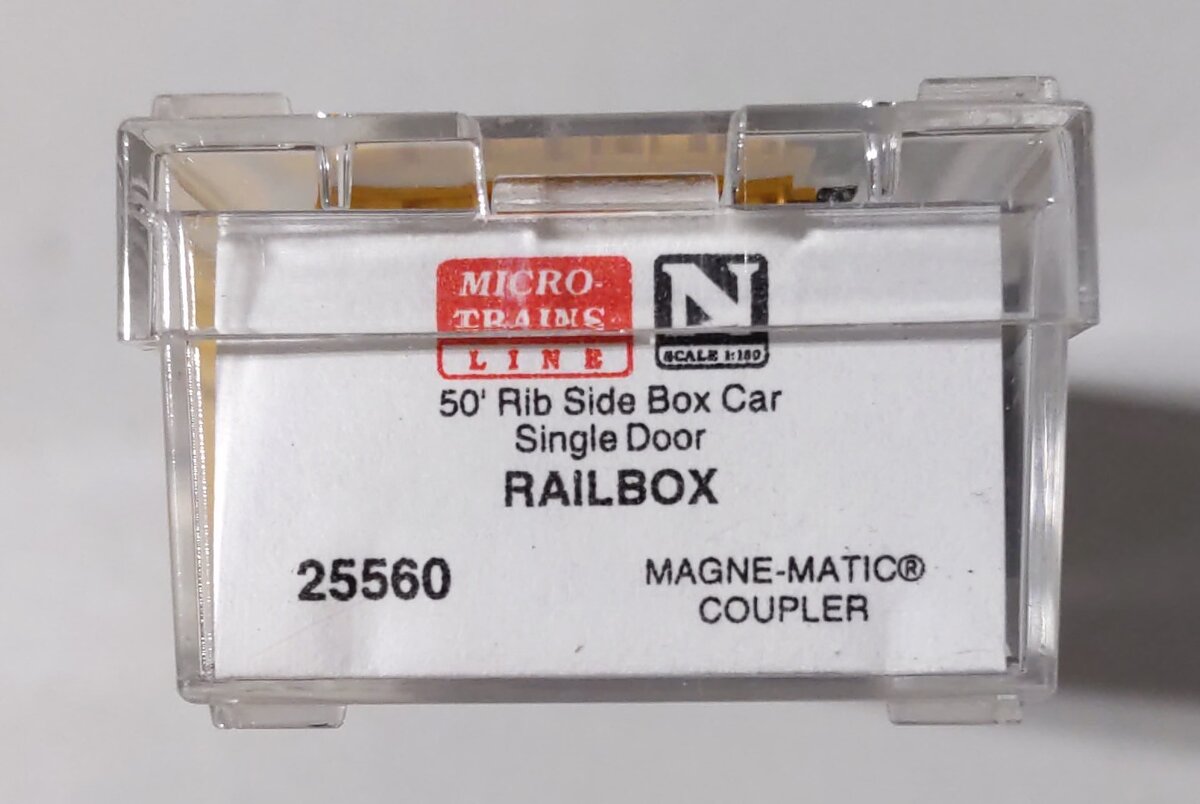 Micro-Trains 02500560 N Railbox 50' Rib Side Boxcar w/o Roofwalk #31562 LN/Box