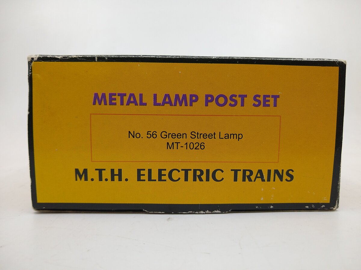 MTH 20-1026 O Scale #56 Green Street Lamp Set (Set of 2) LN/Box