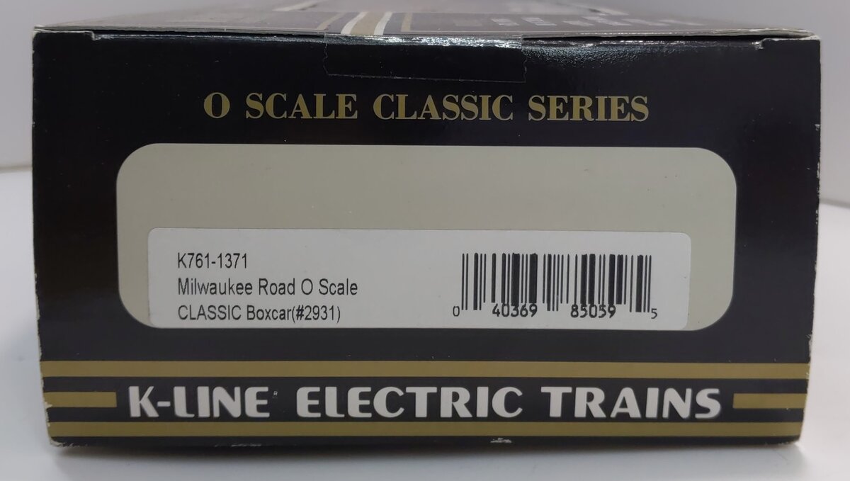 K-Line K761-1371 O Gauge Milwaukee Road Boxcar #2931 EX/Box