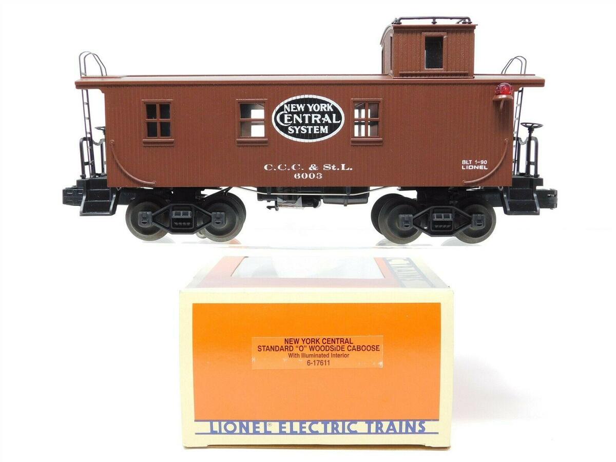 Lionel 6-17611 O Gauge New York Central Illuminated Woodside Caboose #6003 EX/Box