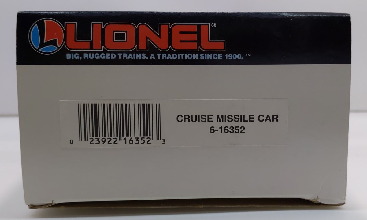 Lionel 6-16352 O Gauge US Military Flatcar w/ Cruise Missile #16352 NIB
