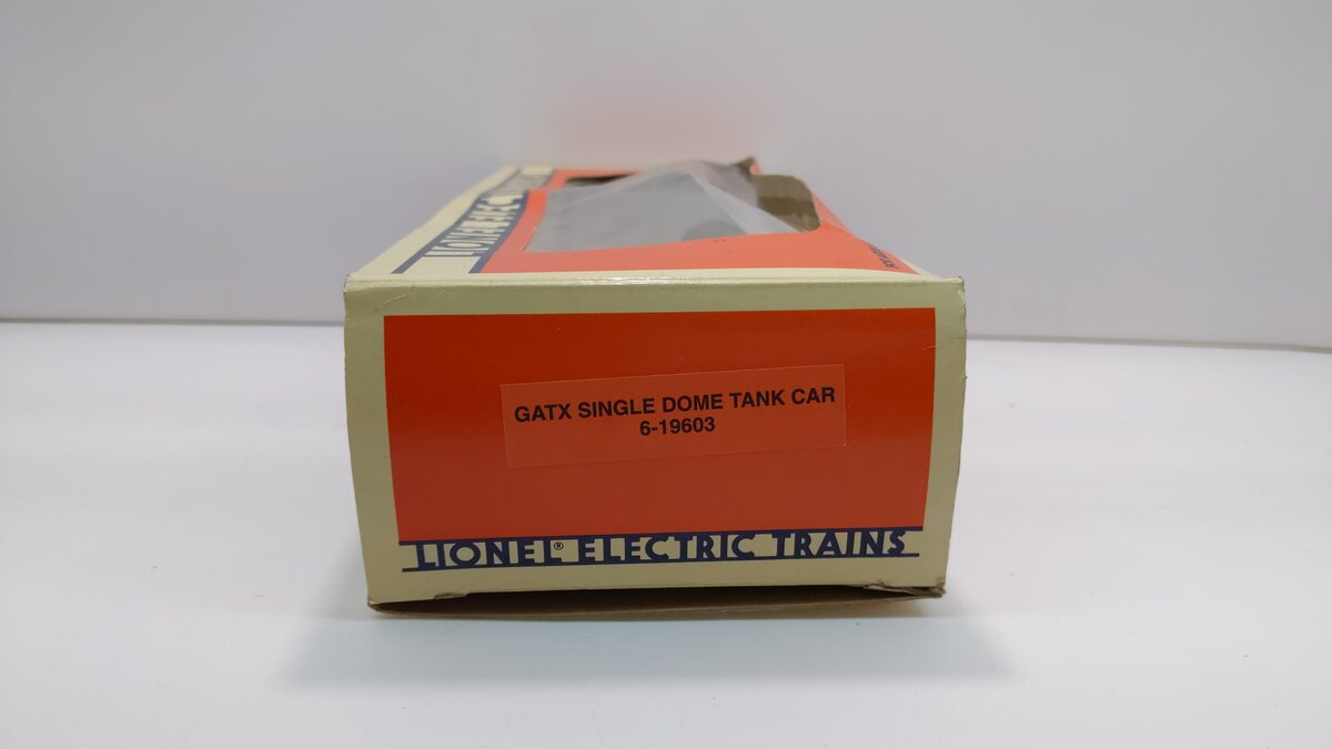 Lionel 6-19603 O Gauge GATX Single Dome Tank Car EX/Box