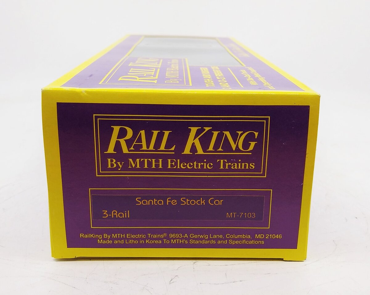MTH 20-7103 O Gauge Santa Fe Stock Car #128016 LN/Box