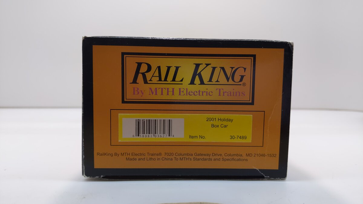 MTH 30-7489 O 2001 Holiday Box Car LN/Box