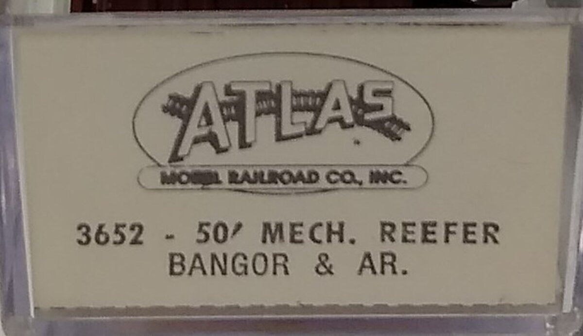 Atlas 3652 Bangor & Aroostook 50' Mechanical Reefer #98