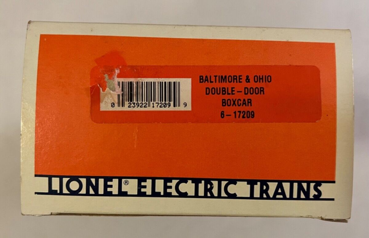 Lionel 6-17209 O Gauge Baltimore & Ohio Double Door Boxcar #296000 LN/Box