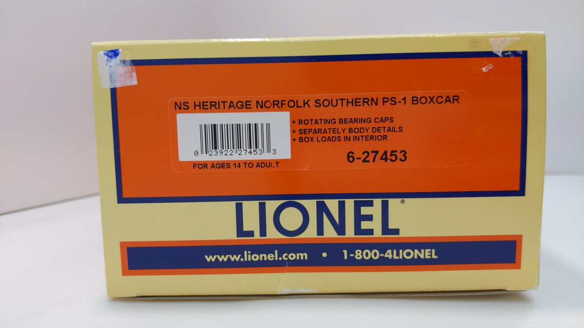 Lionel 6-27453 O Gauge Norfolk Southern Heritage PS-1 Boxcar #67850 LN/Box