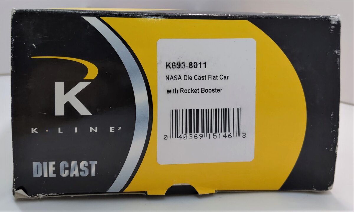 K-Line K693-8011 O Gauge NASA Flatcar with Rocket Booster #6938011 LN/Box
