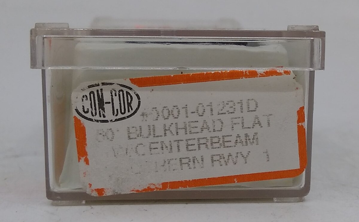 Con-Cor 0001-01231D N Southern 60' Bulkhead Flat w/ Centerbeam #115677 LN/Box