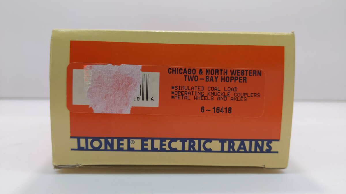 Lionel 6-16418 Chicago & North Western 2-Bay Hopper LN/Box