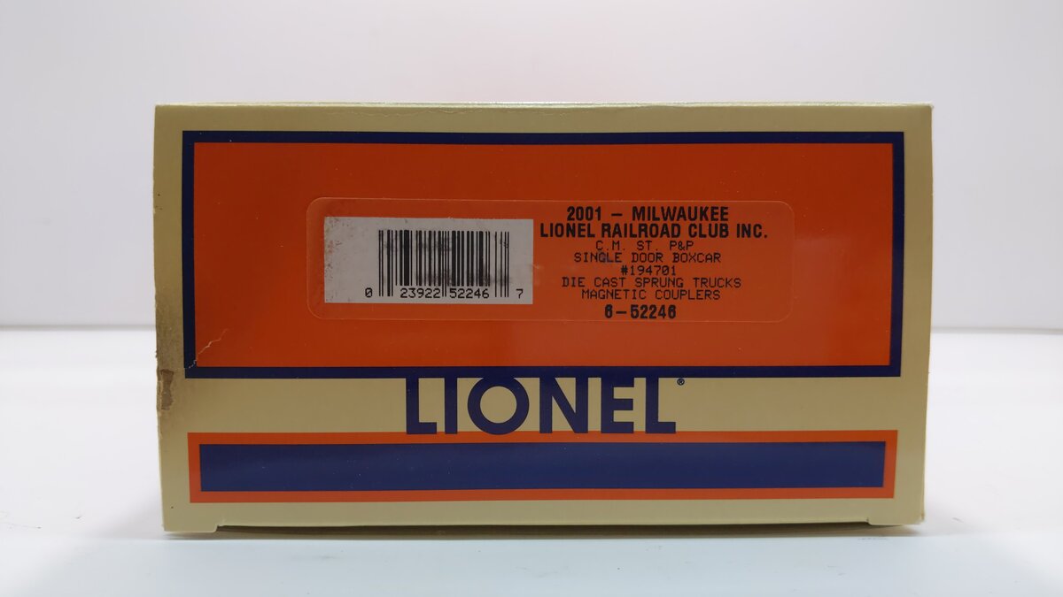 Lionel 6-52246 O Gauge Milwaukee Lionel RR Club Inc Boxcar #194701 LN/Box