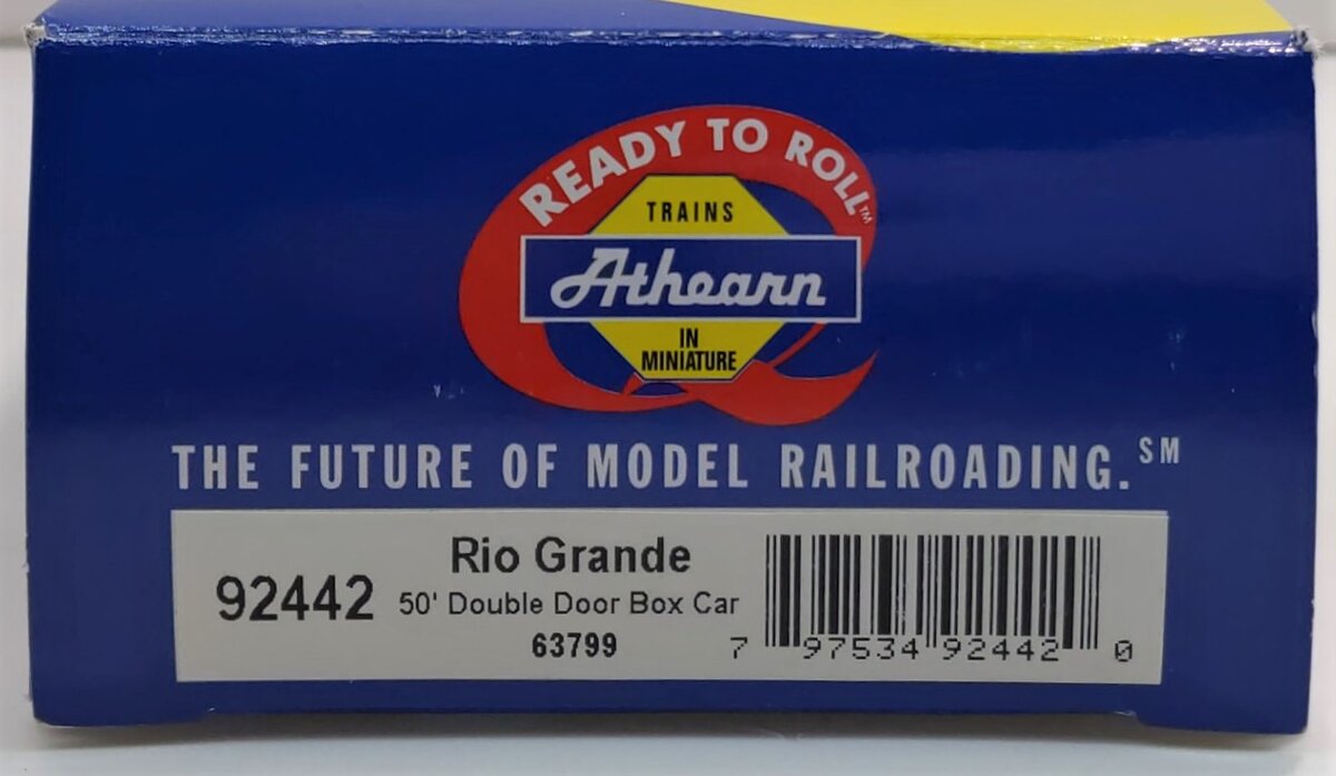 Athearn 92442 HO D&RGW 50' Double Door Box Car #63799 NIB