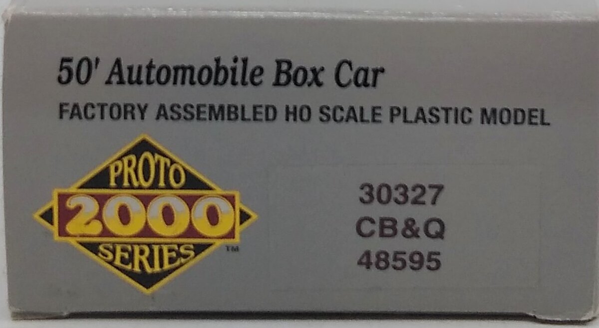 Proto 2000 30327 HO Scale Burlington Route 50' Automobile Box Car #48595 LN/Box