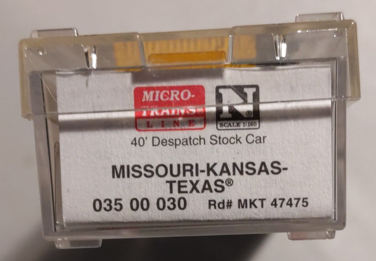 Micro-Trains 03500030 N MKT 'The Katy" 40' Despatch Stock Car #47475 LN/Box