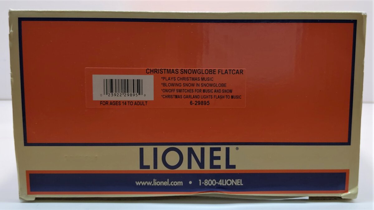 Lionel 6-29895 O Gauge Christmas Snowglobe Flatcar