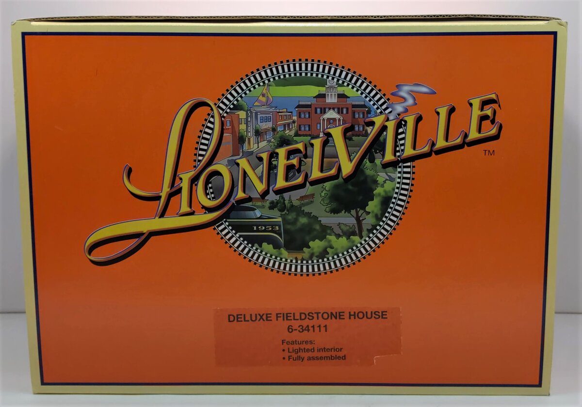 Lionel 6-34111 O Gauge Deluxe Fieldstone House With Lights NIB