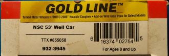 Walthers 932-3945 HO Scale TTX NSC 53' Well Car #655058 NIB